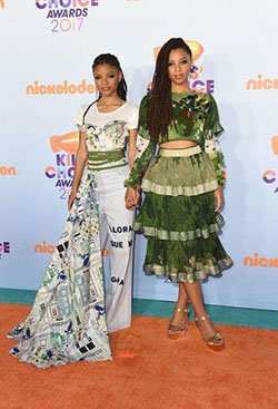 Chloe and Halle Bailey: Red Carpet Dresses,  Television presenter,  Halle Bailey,  Jay Z,  Chloe Bailey  