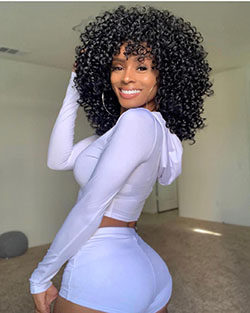 Cute Black Girl With Curly Hairs: Long hair,  Brown hair,  Fashion Nova,  Cute Black Girls  