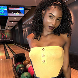 Black Girl Ten-pin bowling: Long hair,  Cute Black Girls  