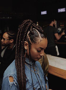 Grownish Braid Hairstyles. Black Girl Box braids, Black hair: Afro-Textured Hair,  Hairstyle Ideas,  African hairstyles,  Braided Hairstyles,  Black Hairstyles,  Baddie hairstyles  