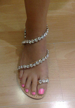 Handmade leather sandal decorated with Rhinestone original White Opal crystals in gold plated braid: 