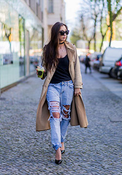 Kids Girls Skinny Jeans Denim Ripped Stretchy Pants Jeggings New Age 3-13 Years. How to Make Ripped Jeans in 5 Easy Steps: Denim Outfits,  Ripped Jeans,  Slim-Fit Pants,  Trench coat,  instafashion,  Fashion outfits,  Light Blue Pants Outfits  
