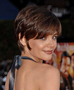 Pixie Haircut Katie Holmes Fashion, Short hair: Bob cut,  Hairstyle Ideas,  Pixie cut,  Katie Holmes Hairstyle  