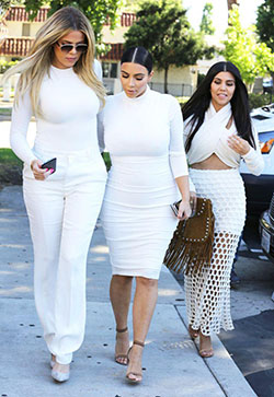 Keeping Up with the Kardashians. Keeping Up with the Kardashians. Kim Kardashian Rocks a Gucci Pantsuit Without a Top in L.A.: Kylie Jenner,  Kendall Jenner,  Kim Kardashian,  Kris Jenner,  Scott Disick,  Kourtney Kardashian,  Reality television  