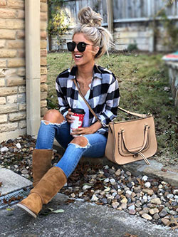 Koolaburra by UGG, Bun hairstyle with Winter clothing, Casual wear: winter outfits,  Jeans Fashion,  Outfits With Bun Hairstyle  