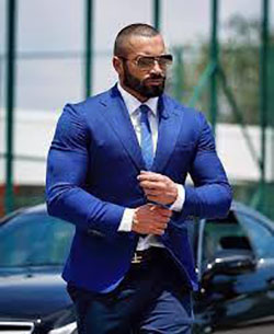Lazar Angelov Suit. Lazar AngelovLazar Angelov, Formal wear, Physical fitness,: shirts,  Lazar Angelov,  Dress suits,  Blue Suit  