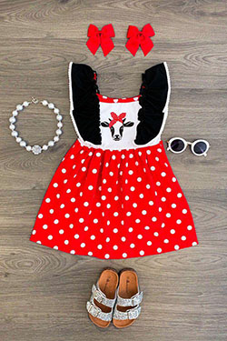 Maggie Moo Polka Dot Dress: 