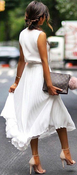 New white metallic pleated long skirt women maxi length metalic spring summer: Street Style,  Boot Outfits,  Twirl Skirt  