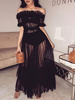 Long Maxi Dress. Black Girls Bodycon dress, Guess Å¡aty: 