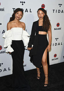 On The Scene: Tidal X Benefit Concert in Brooklyn with Beyoncé in Walter Mendez, Chloe and Halle in Christian Siriano, Cardi B in Victoria Hayes, and More! (The Fashion Bomb Blog): DJ Khaled,  Halle Bailey,  Jay Z,  Chloe Bailey,  chloe halle,  Cardi B  