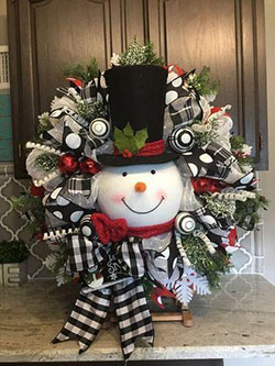 Snowman wreath, Christmas ornament, Christmas decoration: Christmas Day,  Santa Claus,  Christmas tree,  Christmas ornament,  Christmas decoration,  Floral design  