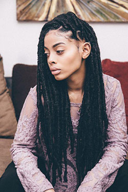 Black Girl Synthetic dreads, Box braids: Afro-Textured Hair,  Hairstyle Ideas,  Crochet braids,  African hairstyles,  Black Hairstyles,  Faux Locks  