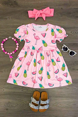 Pink Flamingo Fun Dress: 