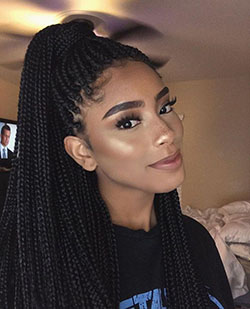 Black Girl Box braids, head hair: Afro-Textured Hair,  Crochet braids,  African hairstyles,  Black Hairstyles,  Hair Care  