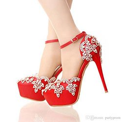 High Heel Shoes. Red high heels for wedding with rhinestone lady nightclub formal dress shoes with ankle straps platform: high heels,  High-Heeled Shoe,  Court shoe,  Stiletto heel,  Kitten heel,  High Heel Ideas,  Best Stilettos Ideas,  Peep-Toe Shoe,  Heel Shoes,  Wedding Shoes  