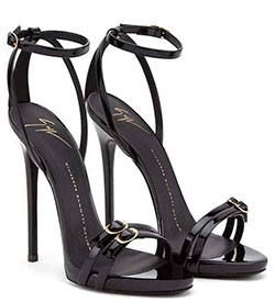 Strappy High Heel Sandal. Shoes, oh glorious shoes. Why aren't you on my feet: High-Heeled Shoe,  High Heel Ideas,  Best Stilettos Ideas,  Giuseppe Zanotti,  Sandals Black  