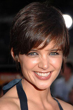 Pixie Haircut Katie Holmes, Short hair: Bob cut,  Long hair,  Brown hair,  Pixie cut,  Katie Holmes Hairstyle  