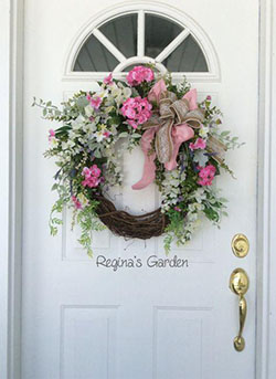 Flower wreath lace door: Christmas Day,  Floral design,  Artificial flower,  Spring Wreaths,  Door Wreaths,  Spring Outfits  