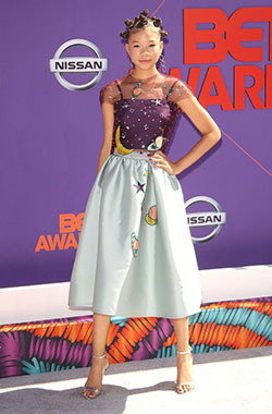 Storm Reid arrives to the 2018 BET Awards held at Microsoft Theater...: Red Carpet Dresses,  Bet Award,  Storm Reid Red Carpet Fashion  