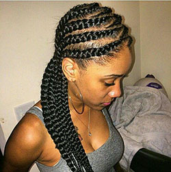 Black Girl Box braids, Long hair: African hairstyles,  Black Hairstyles,  Braid Styles  