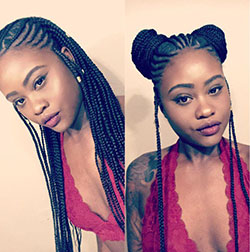 Braids Tribal Braids. Black Girl Box braids, Afro-textured hair: Long hair,  African hairstyles,  Black Hairstyles,  Fula people  