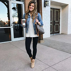 Outfit with denim, Black Jeans with jacket, Casual wear Outfit: Black Jeans,  Slim-Fit Pants,  Women Fashion,  Jeans For Girls,  Boxy Jacket,  Lounge jacket,  Denim T-Shirt  