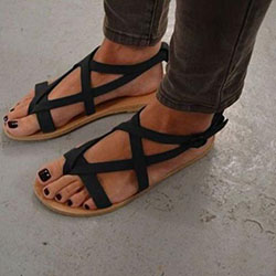 Womens Sandals Flip Flop Summer Casual Strap Gladiator Beach Shoes: 