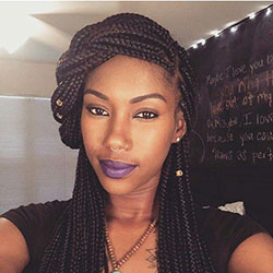 Black Girl Box braids, Lace wig: Long hair,  Short hair,  African hairstyles,  Black Hairstyles,  Synthetic dreads,  Box Braid  