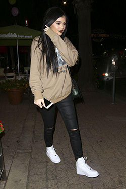 Nike Air Force One. highclass??&moneybag;$?: Kylie Jenner,  High-Heeled Shoe,  Kendall Jenner,  Nike Air  