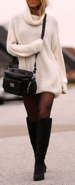 #winter #fashion / knit dress: 