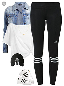 Adidas workout outfit, Leggings Casual Outfits, Adidas Superstar: School Outfit,  Outfits With Leggings  