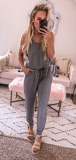 Summer Ripped jeans, Casual wear: Casual Outfits,  Romper suit,  Spaghetti strap,  shirts  