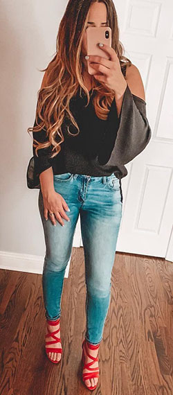 Summer Brown hair - jeans, denim, waist, leggings: Casual Outfits  