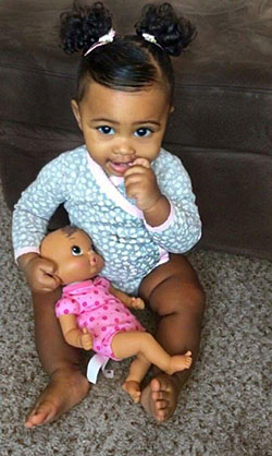 Black Girl Reborn doll, head hair: Black people,  Hairstyle For Little Girls  