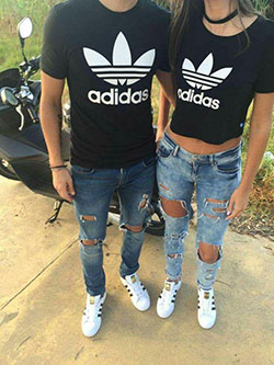 Matching Couple Outfits, Adidas Superstar, Clothing Accessories: Matching couple,  couple outfits,  Adidas Yeezy,  Couple Swag Outfits  