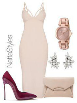 Pink M - gown, shoulder: Polyvore Party Dress  