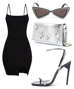 Little black dress, Casual wear, Romper suit: High-Heeled Shoe,  Stiletto heel,  Polyvore Party Dress  