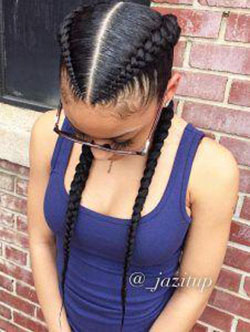 Braided black girls hairstyles: African hairstyles,  Baddie hairstyles  