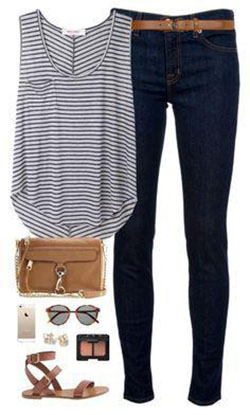 Striped Long Sleeve, Baddie Stitch Fix, Polyvore Outfits: Baddie Outfits,  Outfits Polyvore,  Spring Outfits,  Polyvore Clothes  