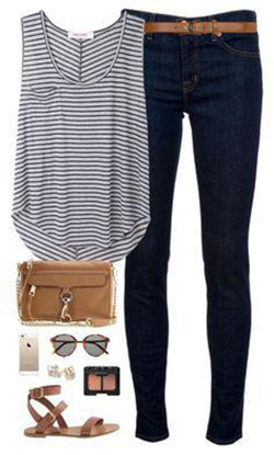 Striped Long Sleeve, Baddie Stitch Fix, Polyvore Outfits: Baddie Outfits,  Outfits Polyvore,  Spring Outfits  