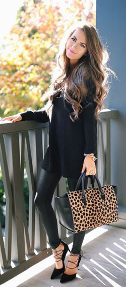 Faux leather leggings outfits: winter outfits,  Black Leggings,  Artificial leather,  Leather Leggings  