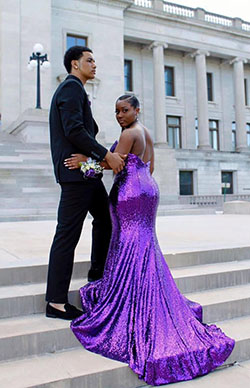 He's her king, and she's his queen, shining in shimmering style!: Strapless dress,  Prom Dresses,  Formal dresses,  Black Couple Homecoming Dresses  