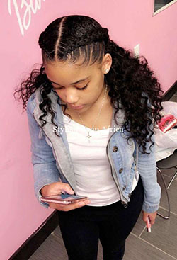 Easy Hairstyles for Little Black Girl: Afro-Textured Hair,  Hair Care,  French braid,  Hairstyle For Little Girls,  Cute Hairstyles,  kids hairstyles  