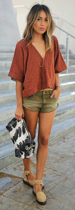 Best Summer Outfits Ideas That Can You Copy: Shorts Outfit,  Outfits With Shorts  