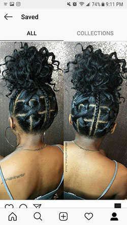 Black rubber band updo: Bob cut,  Box braids,  Hair Care  