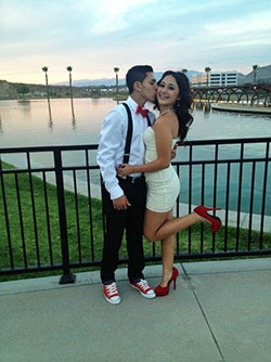 Homecoming Outfits #Couple Dance party, Winter Formal: party outfits,  Matching Couple Outfits  