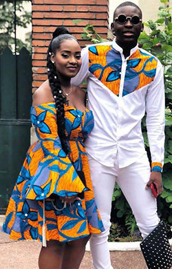 Destination Wedding Ankara Outfit Ideas Black Couples: Ankara Dresses,  Black Couple Wedding Outfits,  Ankara Fashion  