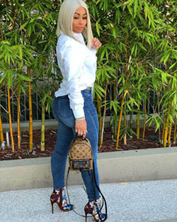 Jeans Blac China, Blac Chyna, High-heeled shoe: Blac chyna,  Blac china,  Black Celebrity Fashion,  Black chyna  