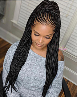 Black Girl Box braids, Afro-textured hair: Long hair,  Braided Hairstyles,  Braids Hairstyles,  Hair Care,  Cute Girls Hairstyle  