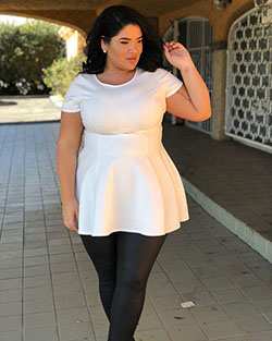 Little black dress, Plus-size clothing: Plus-Size Model,  White Outfit  